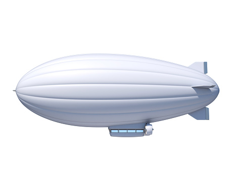 Zeppelin airship with copy space, 3d rendering