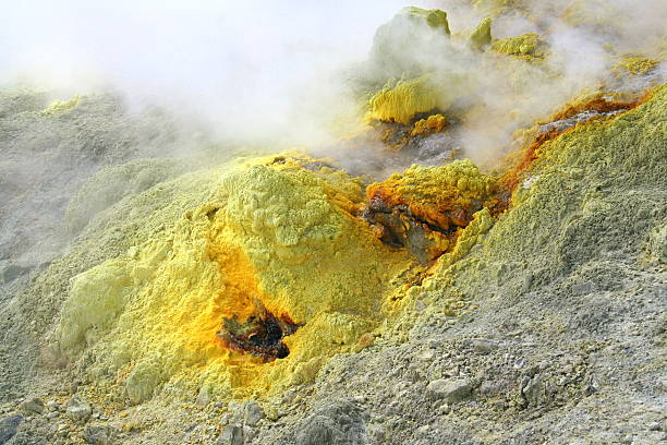istock eruption on volcano with sulphur 90996326