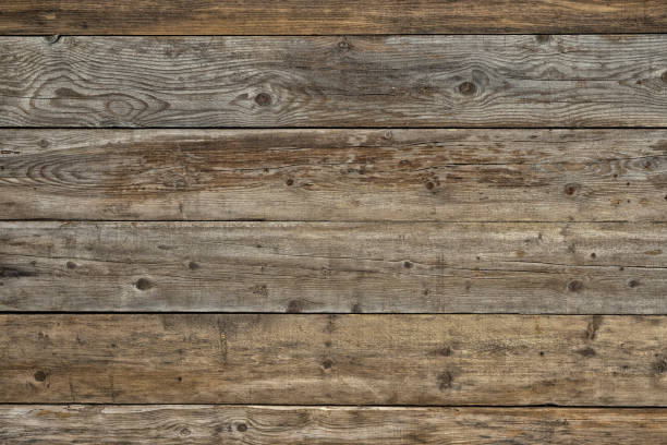 istock Old faded dull pine natural dark wooden background 909963598
