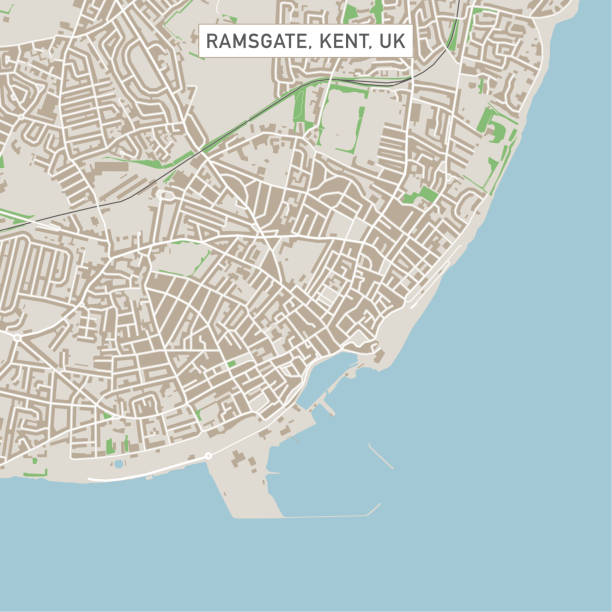 Ramsgate Kent UK City Street Map Vector Illustration of a City Street Map of Ramsgate, Kent, UK. Included files are EPS (v10) and Hi-Res JPG. 
Data courtesy from Ordnance Survey: VectorMap District
https://www.ordnancesurvey.co.uk/business-and-government/products/vectormap-district.html
OS OpenData is free to use under the Open Government Licence (OGL).
Contains OS data © Crown copyright and database right 2017.
http://www.nationalarchives.gov.uk/doc/open-government-licence/version/3/ ramsgate stock illustrations