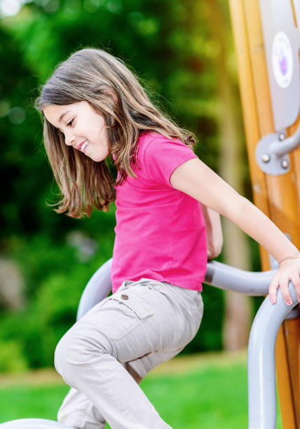 istock pretty little girl on a playground 909983470