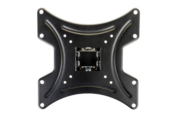 istock Black bracket for TV on a white background isolation 909987734