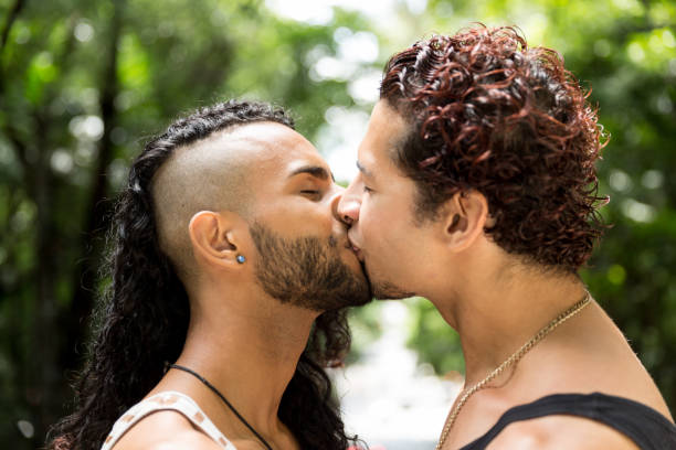 istock Happy gay couple concept 909991568