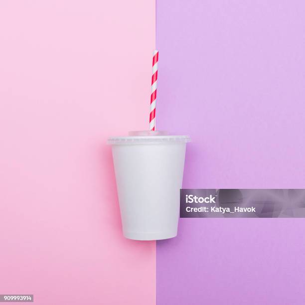 White Mock Up Paper Cup Stock Photo - Download Image Now - Soda, Abstract, Aura