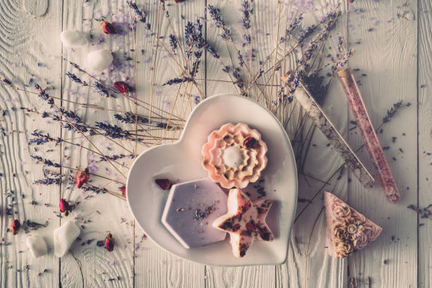 istock plate with handmade pieces of soap for aromatherapy 909994426