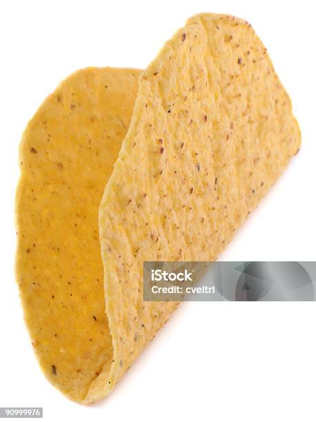 Empty Taco Shell Isolated Stock Photo - Download Image Now - Close-up, Color Image, Corn
