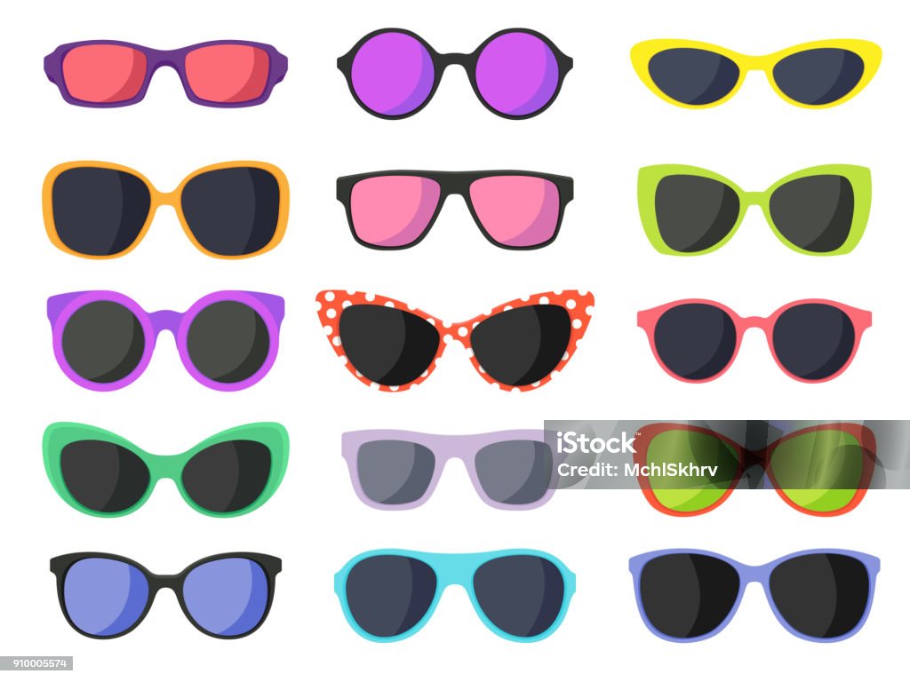Sommer Mode Sonnenbrillen - Lizenzfrei Sonnenbrille Vektorgrafik