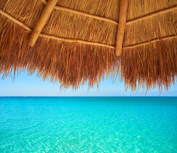 istock Caribbean beach sunroof in riviera Maya 910006274