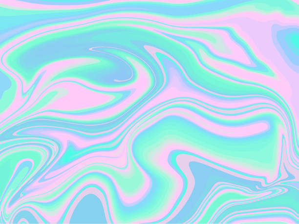 istock Holographic abstract background in pastel, neon color . Vector illustration for poster, brochure, invitation, cover book, catalog. 910009408