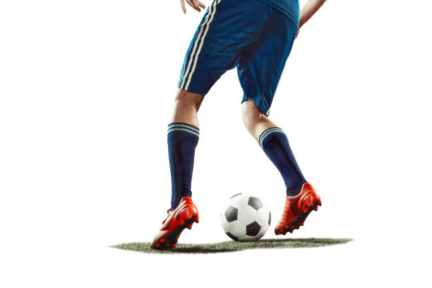 istock one caucasian soccer player man isolated on white background 910010908