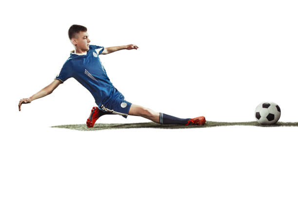 istock one caucasian soccer player man isolated on white background 910011200