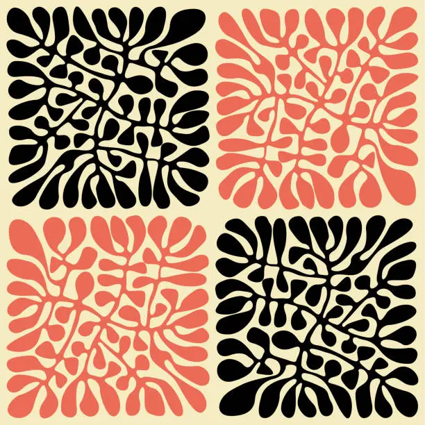 Vector illustration of Australian leaves (Handmade Pattern)