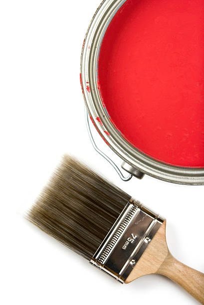 istock Paint Can and Brush Isolated on White Background 91001419