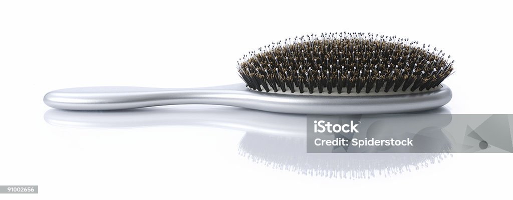 Silver Spazzola per capelli - Foto stock royalty-free di Spazzola per capelli