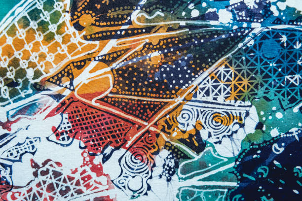 istock Close-up of fabric and paint. Canvas. 910043008