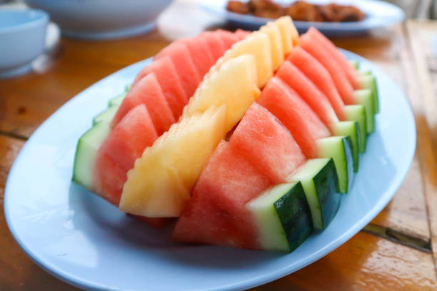 istock sliced watermelon and sliced cantaloupe 910052898