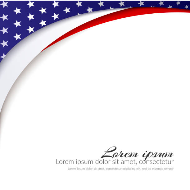 американский флаг вектор фон для дня независимости и других событий патриотический фон со звездами и гладкими волнистыми линиями красный � - day 4 stock illustrations