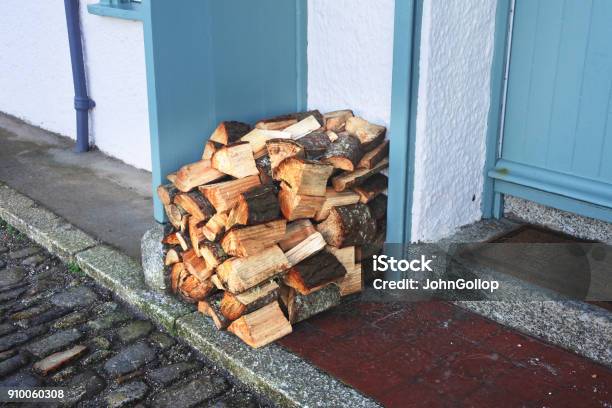 Winter Fuel Stock Photo - Download Image Now - Firewood, Stack, Heap