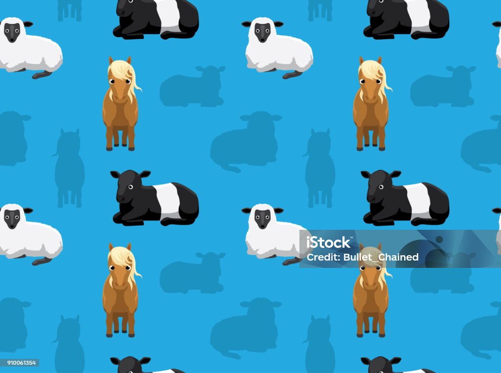 Livestock Farm Animals Seamless Wallpaper 16 Stock Illustration - Download  Image Now - Agriculture, Animal, Backgrounds - iStock
