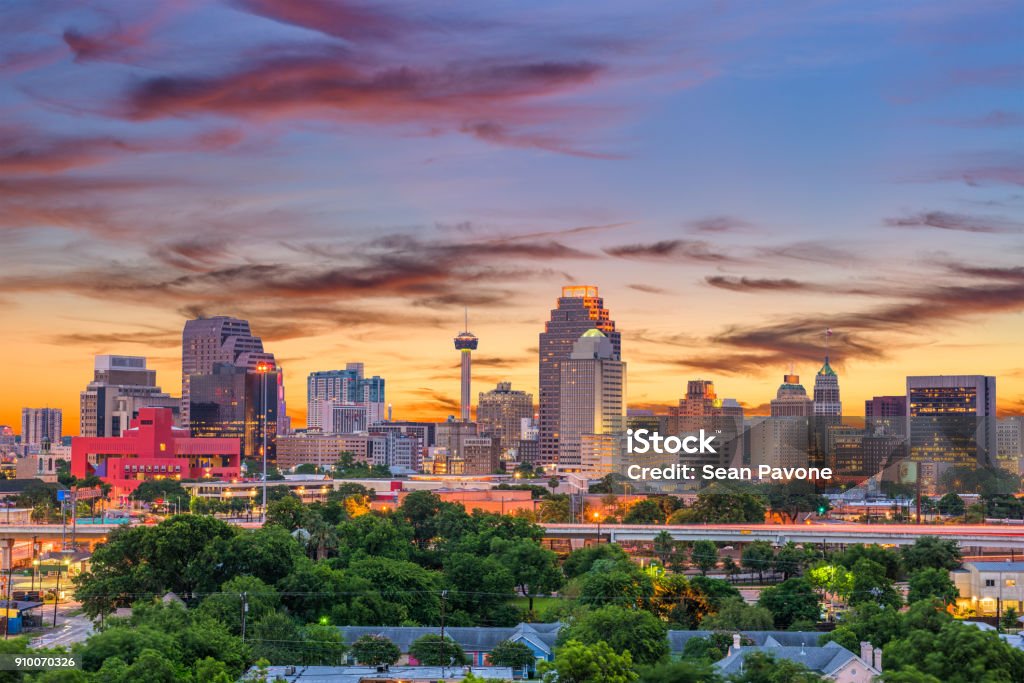 San Antonio, Texas, USA San Antonio, Texas, USA downtown skyline. San Antonio - Texas Stock Photo