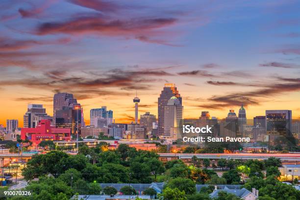 San Antonio Texas Usa Stock Photo - Download Image Now - San Antonio - Texas, Texas, Urban Skyline