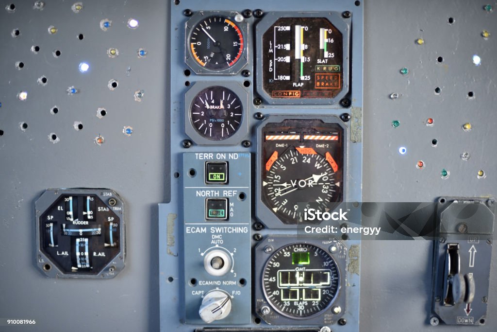 Cockpit Instruments Parts Cockpit Instrument Panel Stock Photo - Download Image Now - Aerospace ...