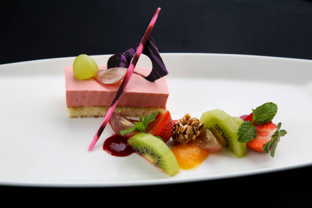 istock Strawberry dessert served with fruit 910085566