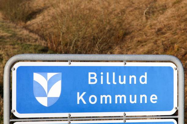 istock Billund municipality road sign in Denmark 910085674