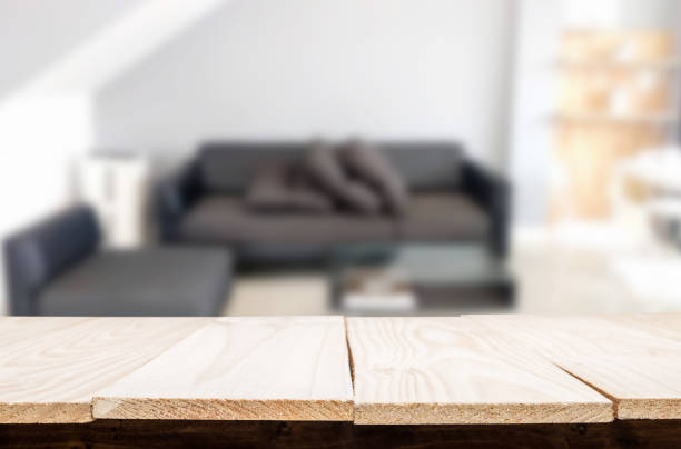 istock Close-Up Of Wooden Table At Home 910090462