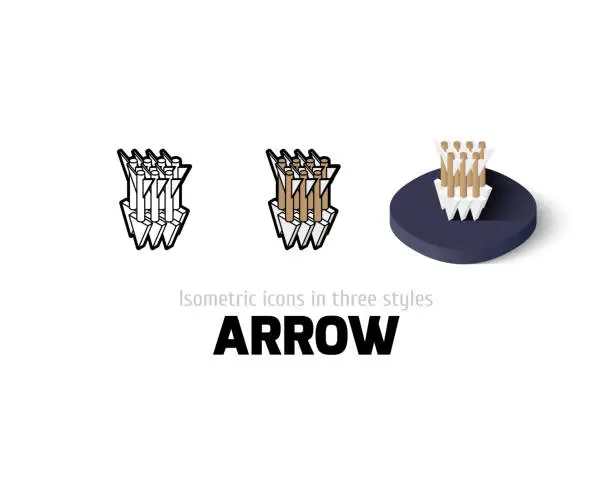 Vector illustration of Arrow icon in different style