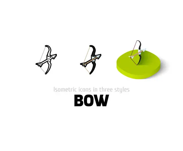 Vector illustration of Bow icon in different style