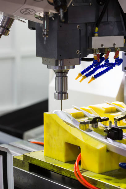 istock CNC machining center cutting mold 910118984