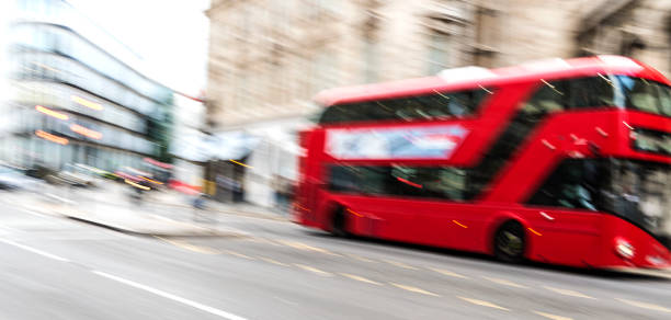 istock Panning of a double decker bus in London 910127394