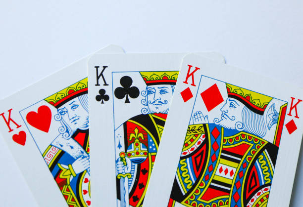 istock Playing cards macro, poker game winning concept. 910144312