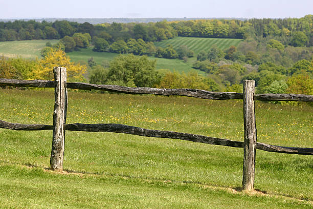 istock Farmland fence 91015857