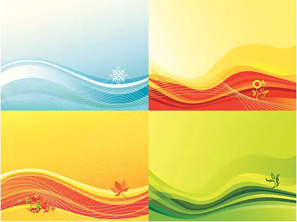 Vector illustration of Seasonal backgrounds