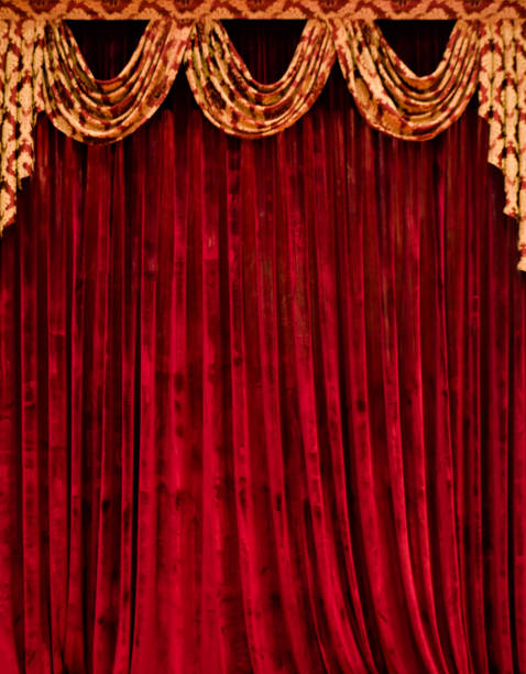 istock Red Theatre Stage Curtain Background 910159240