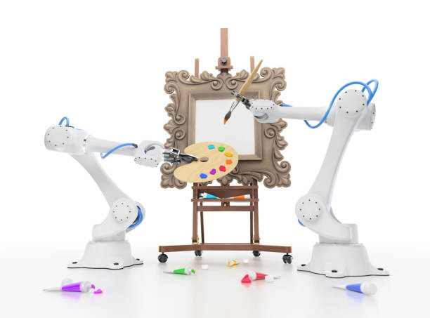 robotica creativa - canvas artists canvas picture frame frame foto e immagini stock