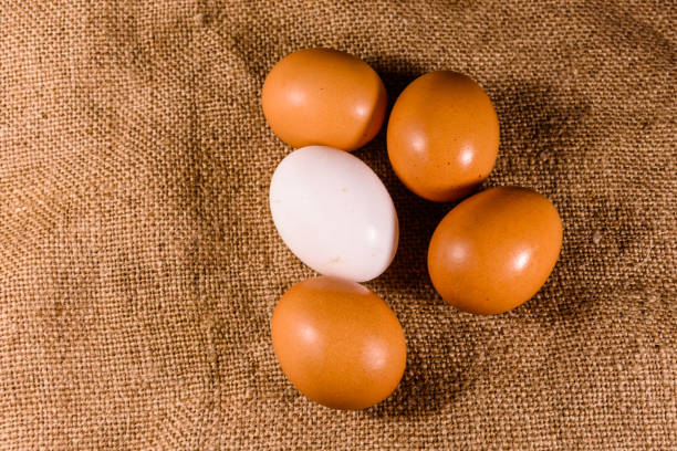 istock A few boiled eggs on the old sackcloth 910166510