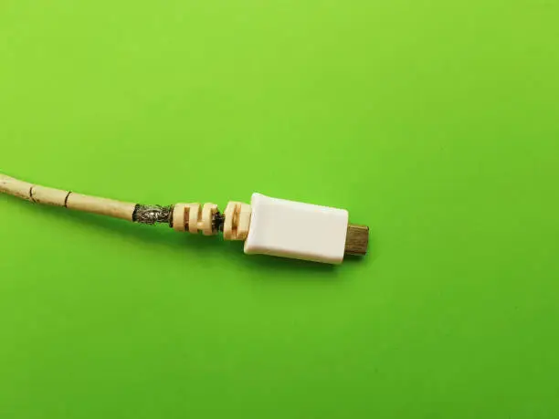 Photo of charger broken color background