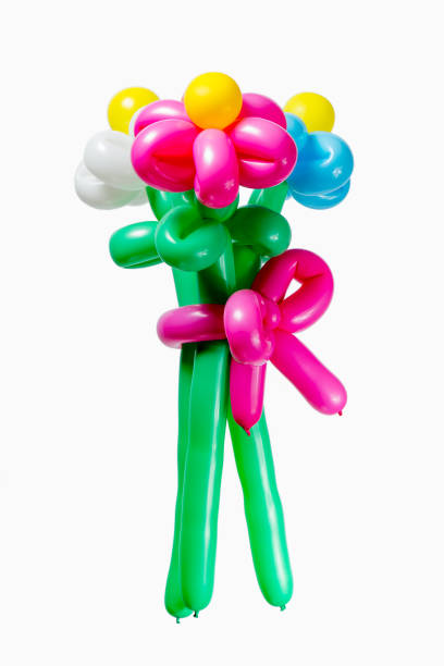 istock Beautiful bouquet of multi-colored inflatable balloons isolate 910192008