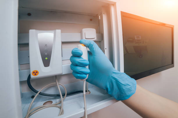 istock Dental panoramic radiographer equipment. Dental office 910192256