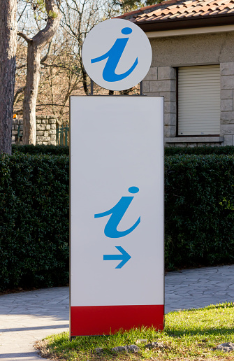Information Point Signs Info Point Exterior Sign Stock Photo - Download Image Now - Information ...