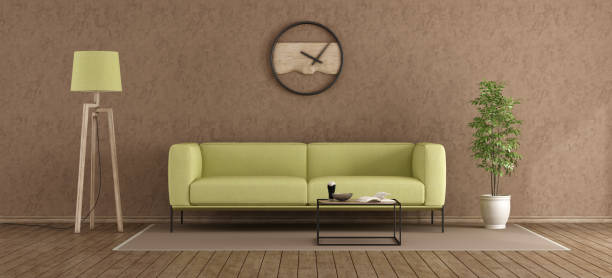 istock Green and brown modern lounge 910195778