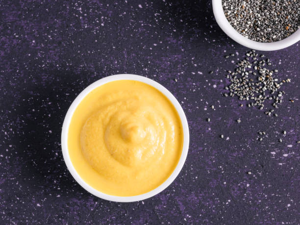 istock Vegan creamy cheddar cheese sauce with chia seeds 910197098