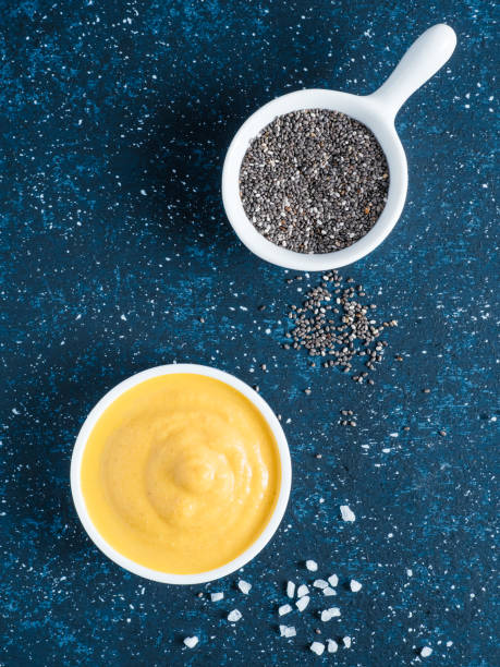 istock Vegan creamy cheddar cheese sauce with chia seeds 910197162