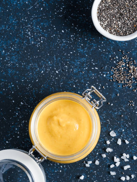 istock Vegan creamy cheddar cheese sauce with chia seeds 910197258
