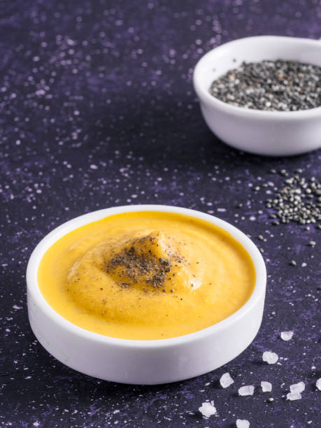istock Vegan creamy cheddar cheese sauce with chia seeds 910197276
