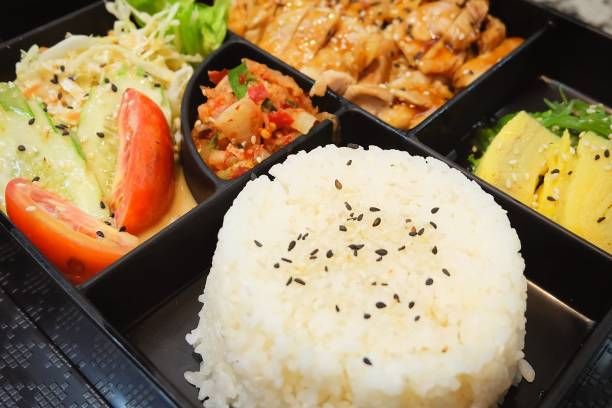 istock Delicious Japanese Bento Box with Teriyaki Chicken 910200956
