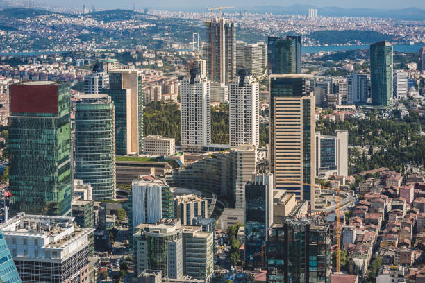istock Apartments in Istanbul, exterior architecture, plazas 910203674